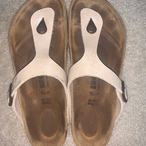 Birkenstock Gizeh Pearl White Size 39
